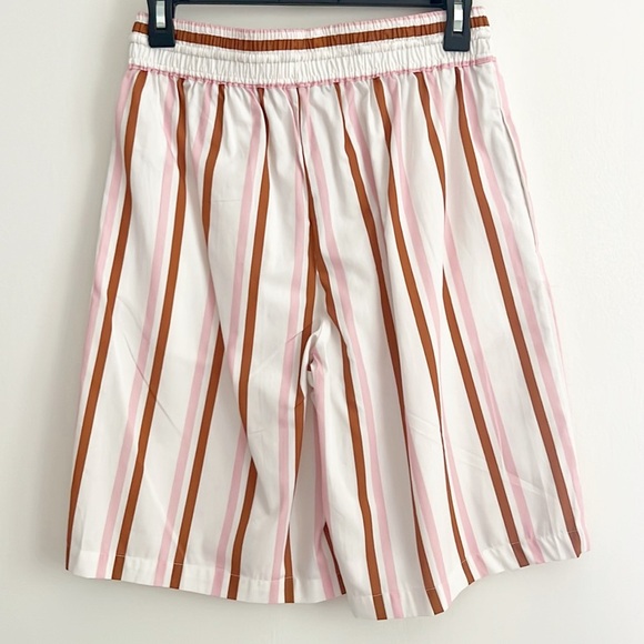 Anthropologie Boxy Buttondown Shirt Striped Coverup & Short Coord Set NWT - Picture 13 of 15